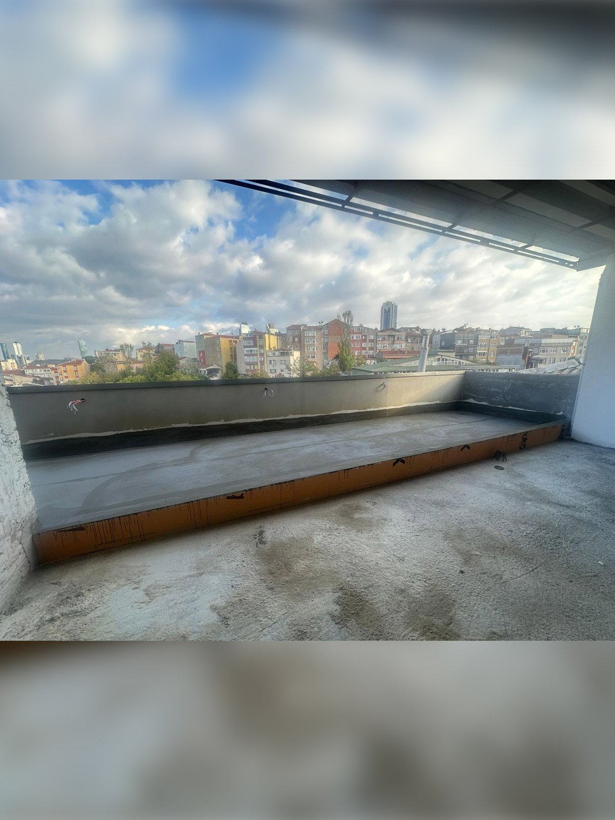 Şap sonrası 5.kat terasımızın görseli